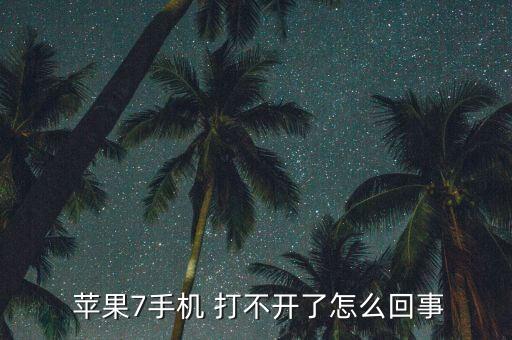  蘋果7手機(jī) 打不開了怎么回事