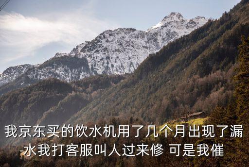 我京東買的飲水機用了幾個月出現(xiàn)了漏水我打客服叫人過來修 可是我催