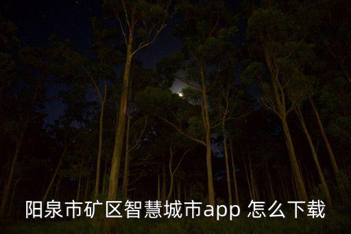 陽泉市礦區(qū)智慧城市app 怎么下載