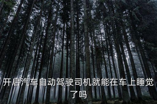 開(kāi)啟汽車(chē)自動(dòng)駕駛司機(jī)就能在車(chē)上睡覺(jué)了嗎