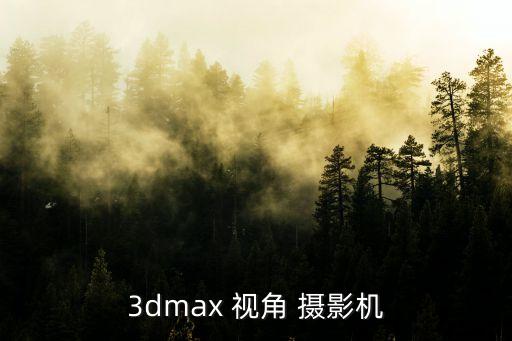 3dmax 視角 攝影機