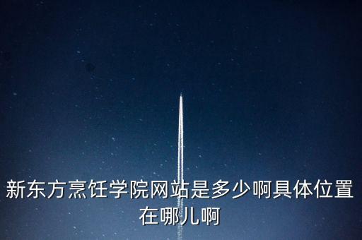 新東方烹飪學(xué)院網(wǎng)站是多少啊具體位置在哪兒啊