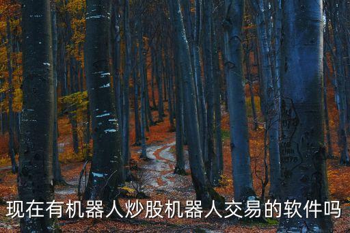 現(xiàn)在有機(jī)器人炒股機(jī)器人交易的軟件嗎