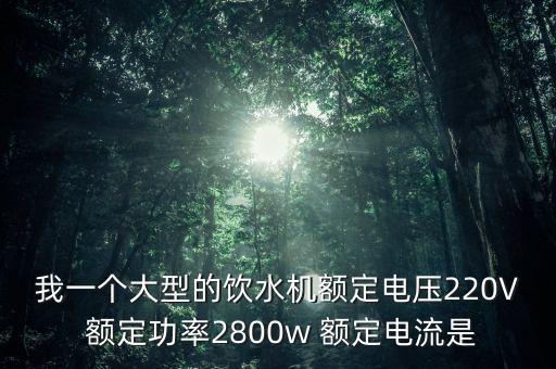 我一個大型的飲水機額定電壓220V 額定功率2800w 額定電流是