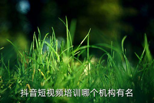抖音短視頻培訓哪個機構(gòu)有名