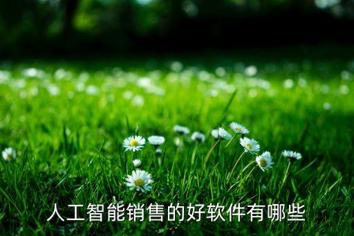 人工智能銷(xiāo)售的好軟件有哪些