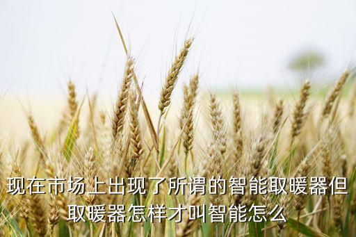 現(xiàn)在市場上出現(xiàn)了所謂的智能取暖器但取暖器怎樣才叫智能怎么