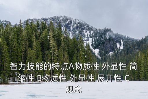智能技術(shù)的概念和特點，什么是智能技術(shù)