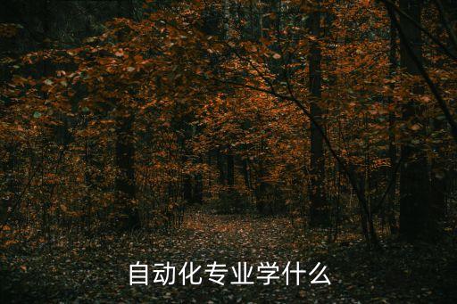 自動(dòng)化專業(yè)學(xué)什么