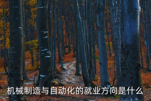 機(jī)械制造與自動(dòng)化的就業(yè)方向是什么