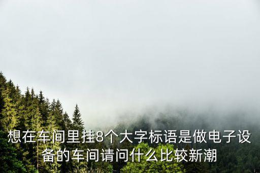 想在車間里掛8個大字標語是做電子設(shè)備的車間請問什么比較新潮