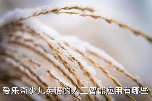 愛樂奇少兒英語的人工智能應(yīng)用有哪些