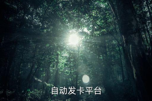 自動發(fā)卡平臺