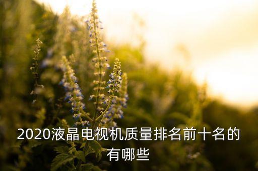 2020液晶電視機(jī)質(zhì)量排名前十名的有哪些