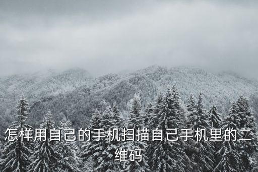 怎樣用自己的手機(jī)掃描自己手機(jī)里的二維碼