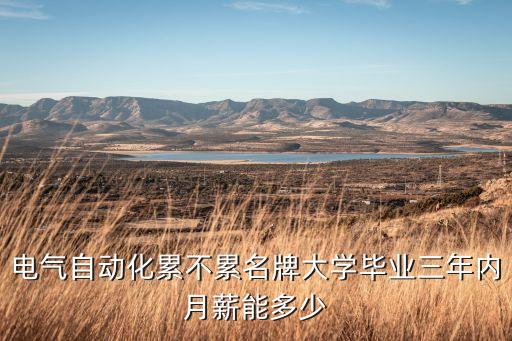 電氣自動化累不累名牌大學(xué)畢業(yè)三年內(nèi)月薪能多少