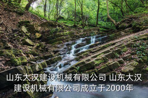 山東大漢建設(shè)機(jī)械有限公司 山東大漢建設(shè)機(jī)械有限公司成立于2000年