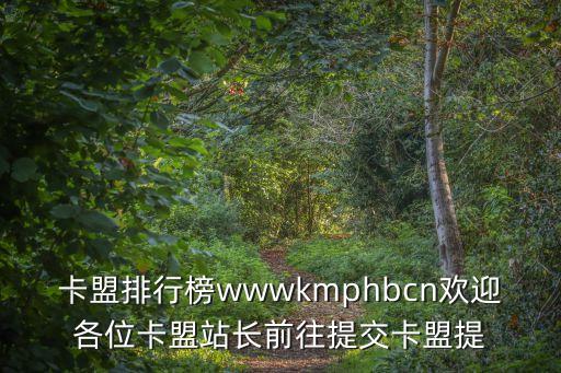 卡盟排行榜wwwkmphbcn歡迎各位卡盟站長(zhǎng)前往提交卡盟提