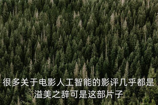 很多關(guān)于電影人工智能的影評幾乎都是溢美之辭可是這部片子