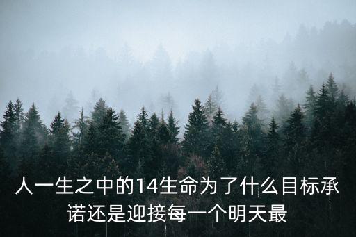 人一生之中的14生命為了什么目標(biāo)承諾還是迎接每一個(gè)明天最