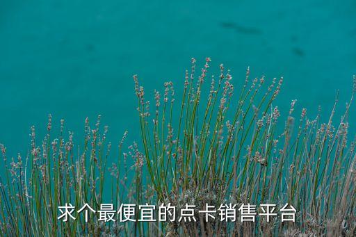 求個最便宜的點卡銷售平臺