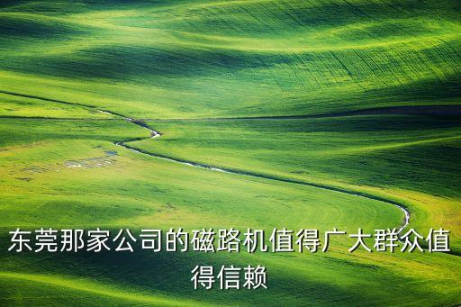 東莞那家公司的磁路機(jī)值得廣大群眾值得信賴