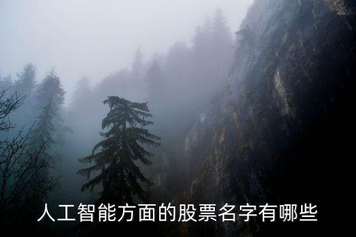 人工智能方面的股票名字有哪些