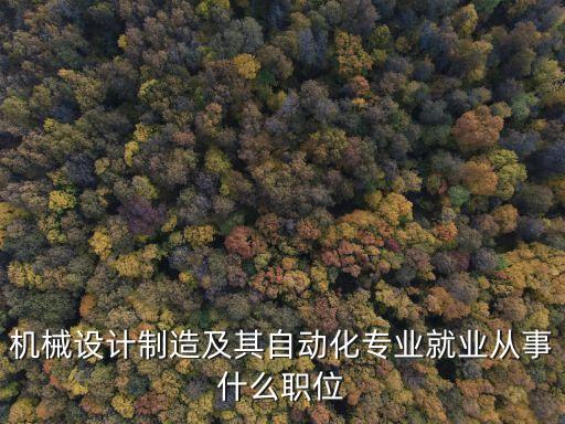 機械設(shè)計制造及其自動化專業(yè)就業(yè)從事什么職位