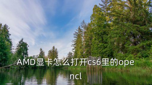 AMD顯卡怎么打開(kāi)cs6里的opencl