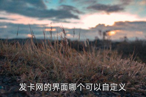 發(fā)卡網(wǎng)的界面哪個(gè)可以自定義