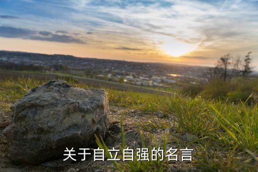 關(guān)于自立自強的名言