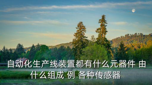 自動(dòng)化生產(chǎn)線裝置都有什么元器件 由什么組成 例 各種傳感器