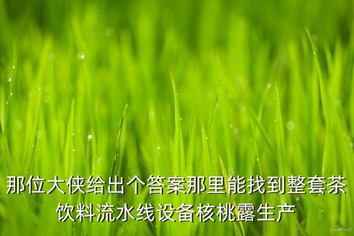 那位大俠給出個(gè)答案那里能找到整套茶飲料流水線設(shè)備核桃露生產(chǎn)