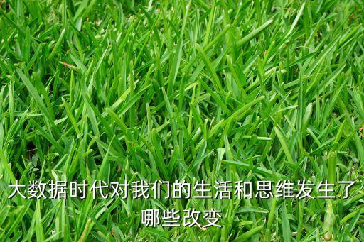 大數(shù)據(jù)時代對我們的生活和思維發(fā)生了哪些改變