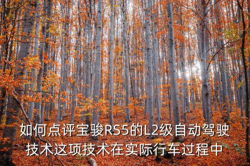 如何點(diǎn)評(píng)寶駿RS5的L2級(jí)自動(dòng)駕駛技術(shù)這項(xiàng)技術(shù)在實(shí)際行車過程中