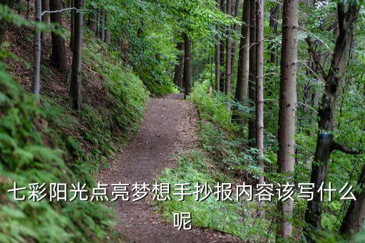 七彩陽光點亮夢想手抄報內(nèi)容該寫什么呢