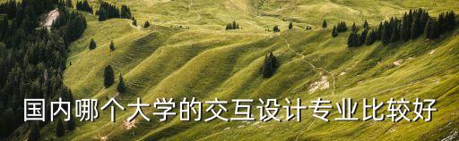 國(guó)內(nèi)哪個(gè)大學(xué)的交互設(shè)計(jì)專業(yè)比較好