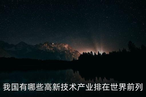 中國高新科技產(chǎn)業(yè)，我國有哪些高新技術(shù)產(chǎn)業(yè)啊