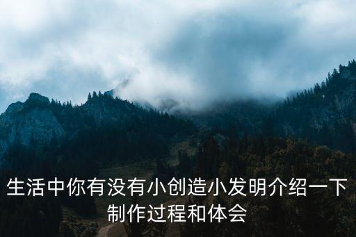 生活中你有沒有小創(chuàng)造小發(fā)明介紹一下制作過程和體會