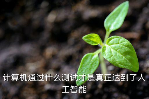 計算機(jī)通過什么測試才是真正達(dá)到了人工智能