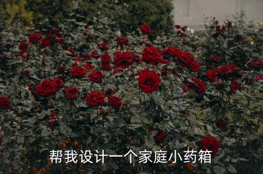 幫我設(shè)計(jì)一個(gè)家庭小藥箱