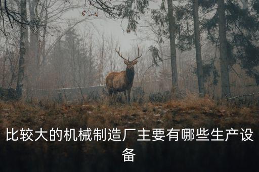 比較大的機(jī)械制造廠主要有哪些生產(chǎn)設(shè)備