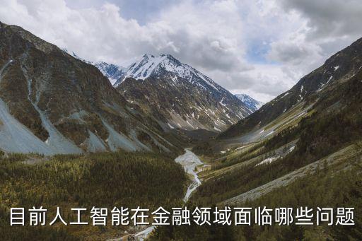 目前人工智能在金融領(lǐng)域面臨哪些問題