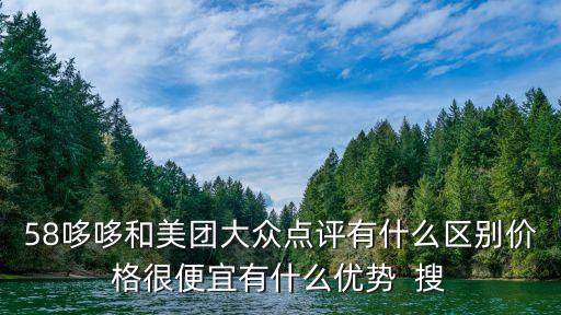 58哆哆和美團(tuán)大眾點評有什么區(qū)別價格很便宜有什么優(yōu)勢  搜