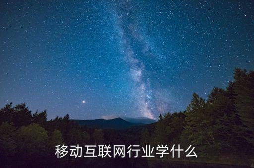 移動互聯(lián)網(wǎng)行業(yè)學(xué)什么