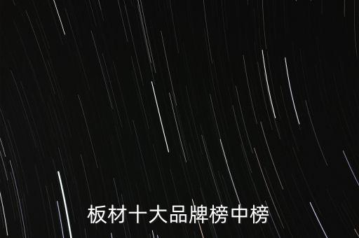 板材十大品牌榜中榜