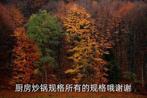 廚房炒鍋型號大全，廚房炒鍋規(guī)格所有的規(guī)格哦謝謝