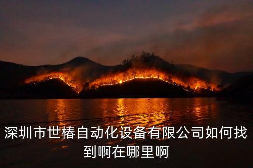 深圳市世椿自動(dòng)化設(shè)備有限公司如何找到啊在哪里啊