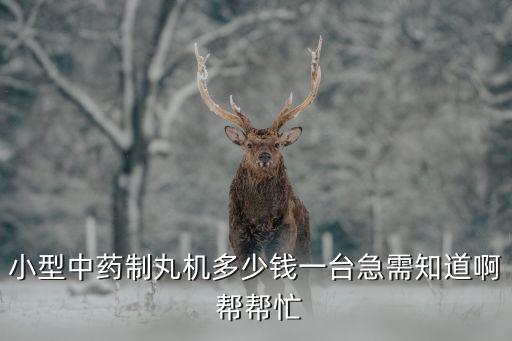 制丸機多少錢一臺，小型中藥制丸機多少錢一臺急需知道啊 幫幫忙