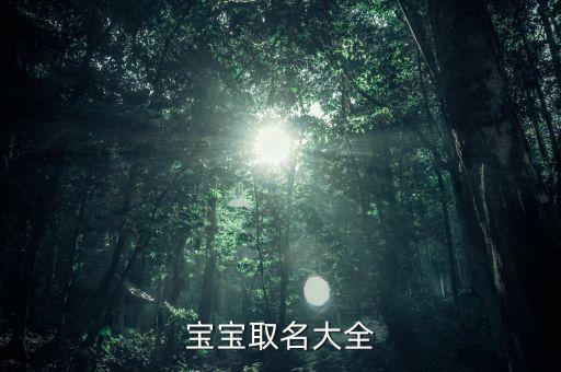 寶寶取名大全